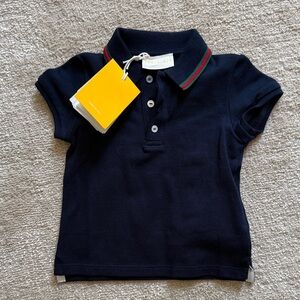 Gucci Navy Polo | baby 6/9 months (NEW)